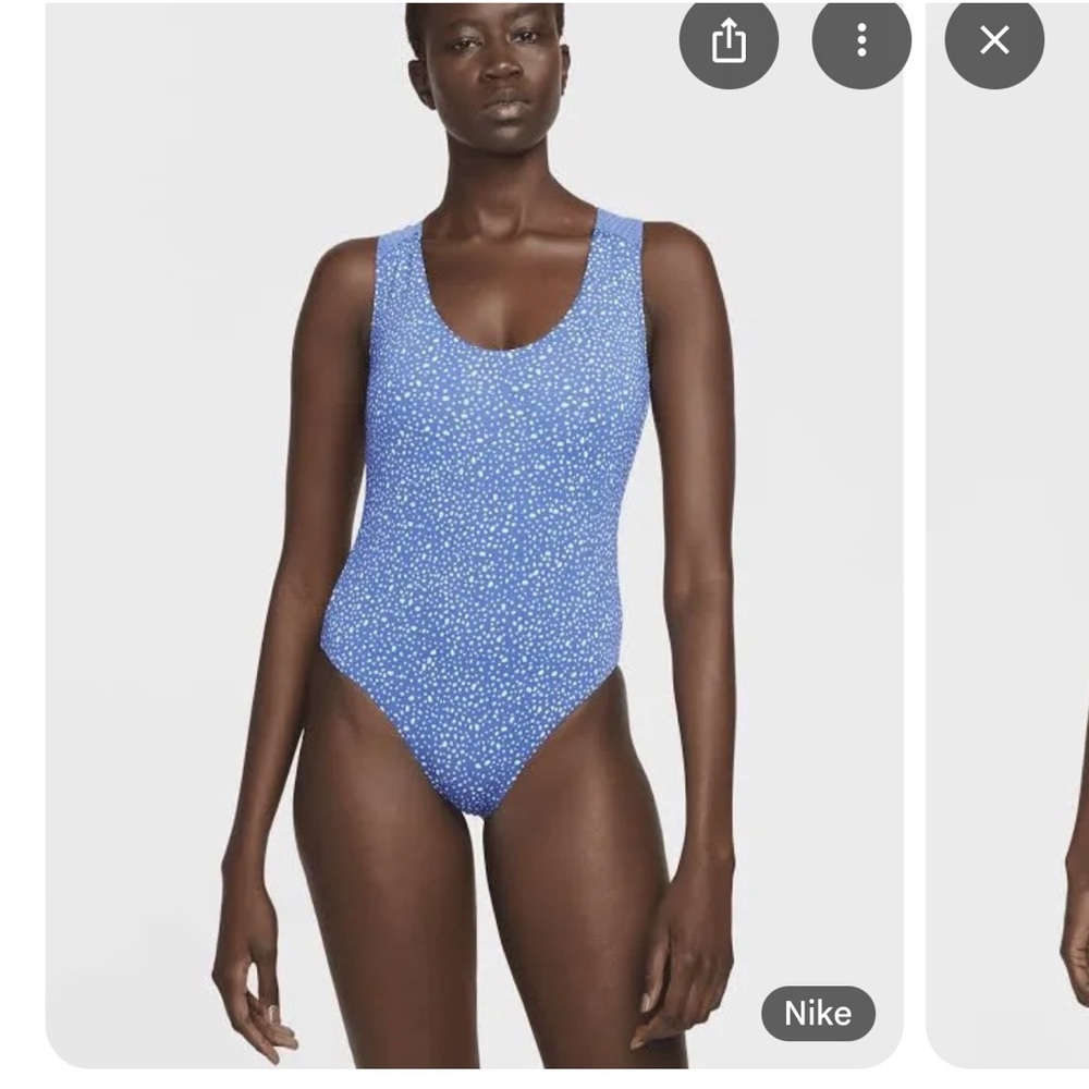 Nike Women's Blue Water Dots One-Piece Swimsuit